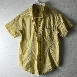 Filson short sleeved button up yellow plaid